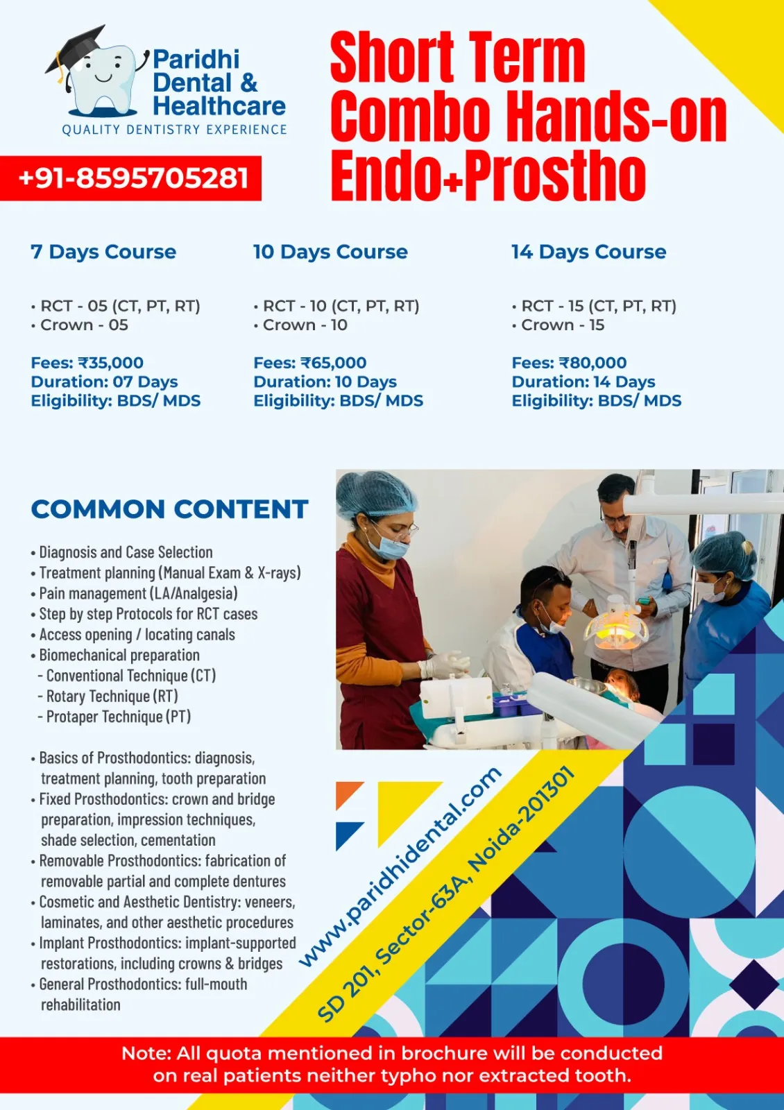 Short Term Combo Course Endo+Prostho